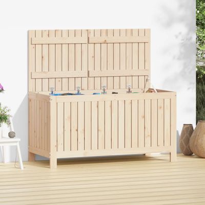 vidaXL Záhradný úložný box 121x55x64 cm masívna borovica