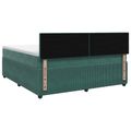 vidaXL Posteľ boxspring s matracom Tmavozelená 140 x 200 cm Zamat