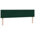 vidaXL Box Spring Posteľ s matracom a LED Tmavo zelená 200x210 cm Zamat