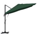 vidaXL Slnečník 351 x 250 x 260 cm Polyester a hliník Zelená