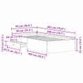 vidaXL Rám postele so zásuvkou Čierny dub 90 x 200 cm Kompozitné drevo