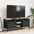 vidaXL TV skrinka čierna 101,5x39x43,5 cm oceľ valcovaná za studena