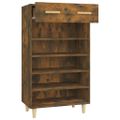 vidaXL Botník dymový dub 60x35x105 cm spracované drevo