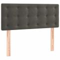 vidaXL Posteľný rám boxspring s matracom tmavosivý 90x200 cm zamat
