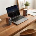 FENDA F&D repro R330BT/ 2.0/ 20W/ dřevěné/ černé/ BT5.3/ USB vstup reproduktory, 2.0, 20 W, 6 reproduktoru, Bluetooth 5.3, drevená skrín, USB, AUX, cerné