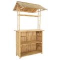 vidaXL Exteriérový barový stôl Prírodná 115 x 95 x 214 cm Bambus