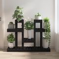 vidaXL Stojan na rastliny čierny 104,5x25x77,5 cm masívna borovica