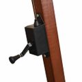 vidaXL Závesný záhradný slnečník+ tyč, čierny 3,5x2,9 m, jedľový masív