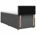 vidaXL Posteľ boxspring s matracom Tmavosivá 90 x 190 cm Látka
