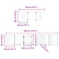 vidaXL Brána pre psa s dverami skladacia 9 panely 450cm topoľové drevo