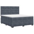 vidaXL Posteľ boxspring s matracom Tmavosivá 140 x 190 cm Zamat