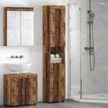 vidaXL Set kabinetov do kúpeľne TULUM Staré drevo 37 x 31,5 x 203 cm