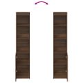 vidaXL Highboard Hnedý dub 37,5x35x180 cm Konštruktérske drevo