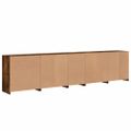 vidaXL Komoda s LED svetlami dymový dub 283x37x67 cm
