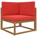 vidaXL Vankúš na vonkajšiu pohovku Polyester Červená 80 x 80 cm