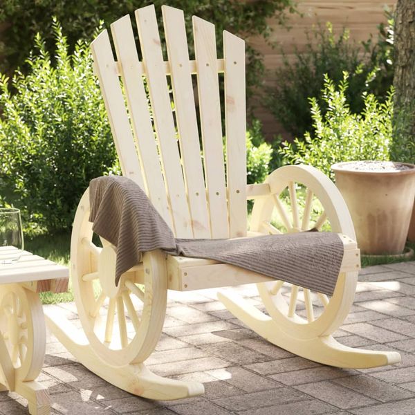 vidaXL Záhradné hojdacie stoličky Adirondack 2 ks jedľový masív