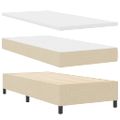 vidaXL Posteľ s pružinovým rámom Krémová 80 x 200 cm látka