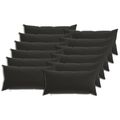 vidaXL Poťah na podložku 12 pcs HEERLEN Čierna 40 x 80 cm Polyester