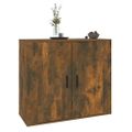 vidaXL Komoda dymový dub 80x33x70 cm spracované drevo