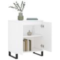 vidaXL Komoda biela 60x35x70 cm spracované drevo