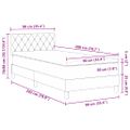 vidaXL Posteľ s pružinovým rámom Svetlosivá 90 x 200 cm Zamat