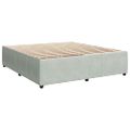 vidaXL Posteľný rám boxsping s matracom bledosivý 200x200 cm zamat