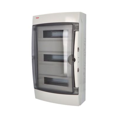 Rozvádzač Acqua 3942-TTB IP65, 42mod., na omietku, prehliadací dvere, 565x326x150mm