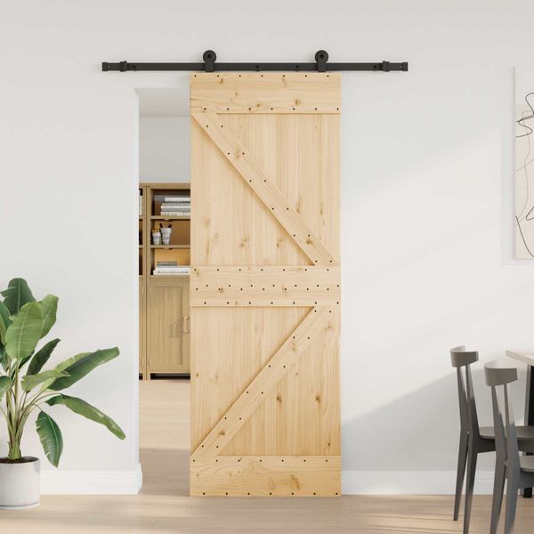 vidaXL Posuvné dvere NARVIK 70 x 210 cm (152,5 cm) Prírodná a čierna