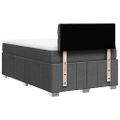 vidaXL Boxspring posteľ s matracom, tmavosivá 120x190 cm, látka