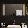 vidaXL Zrkadlo do kúpeľne s LED Priehľadná 70 x 40 cm tvrdené sklo