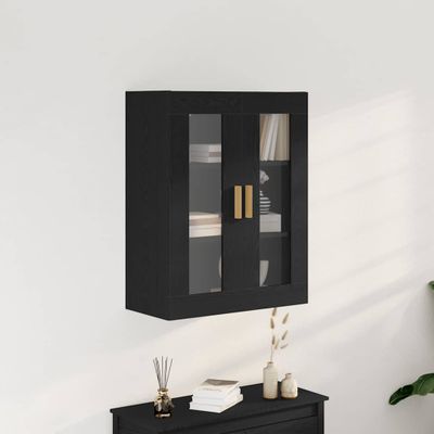 vidaXL Nástenná skrinka Čierny dub 69,5 x 34 x 90 cm Kompozitné drevo