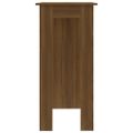 vidaXL Barový stôl+polica, hnedý dub 102x50x103,5 cm, kompozitné drevo
