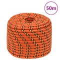vidaXL Lodné lano oranžové 14 mm 50 m polypropylén