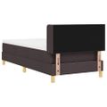 vidaXL Posteľ s pružinovým rámom Tmavohnedá 200 x 80 cm látka