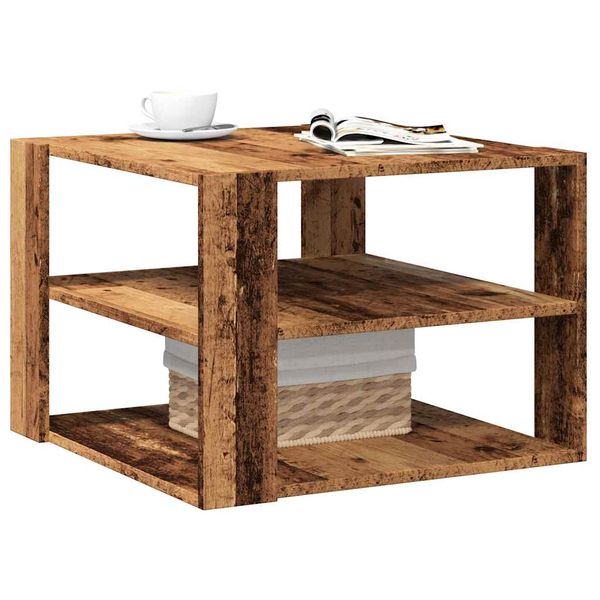 vidaXL konferenčný stolík Old Wood 58x58x40 cm Konštrukčné drevo