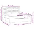 vidaXL Posteľ boxsping s matracom a LED sivohnedá 180x200 cm látka