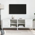 vidaXL TV skrinky 2 ks biele 68x39x50,5 cm oceľ