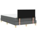 vidaXL Posteľ s pružinovým rámom Tmavo šedá 120 x 200 cm látka