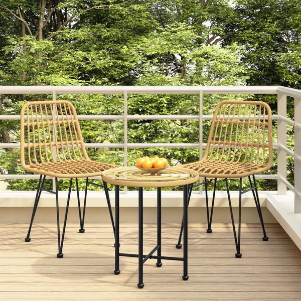 vidaXL Záhradné stoličky 2 ks 48x62x84 cm PE Rattan