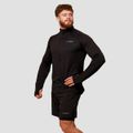 Běžecká mikina 1/2 Zip Pulse Black - GymBeam, veľkosť L, veľkosť oblečenia L