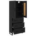 vidaXL Highboard 2 ks Čierny dub 69,5 x 34 x 180 cm