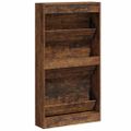 vidaXL Botník dymový dub 59x17x108 cm spracované drevo