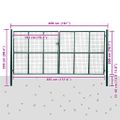 vidaXL Pletená záhradná brána 400x200 cm