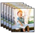 vidaXL Fotorámiky na stôl, koláž 5 ks, čierne 20x20 cm, MDF