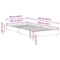 vidaXL Posteľný rám bez matraca staré drevo 100x200cm kompozitné drevo