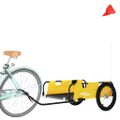 vidaXL Príves na bicykel, žltý, oxfordská látka, železo
