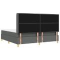 vidaXL Posteľ s pružinovým rámom Tmavo šedá 200 x 200 cm látka
