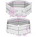 vidaXL 6 panelový psí výbeh 122 x 106,5 x 40 cm Plast Biela Skladací