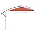 vidaXL Náhradná látka pre záhradný slnečník, tehlová 300 cm