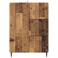 vidaXL Servírovacia skriňa so zásuvkou Staré drevo 66 x 34,5 x 91,5 cm